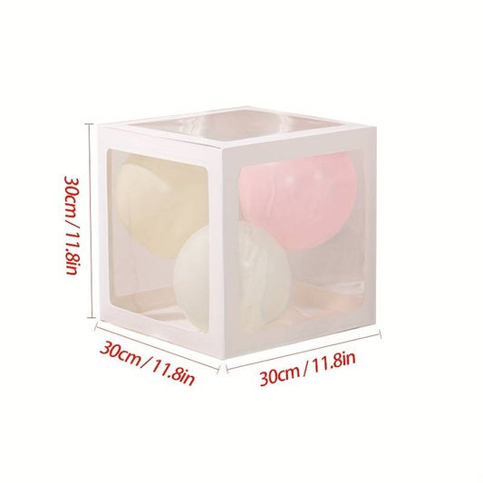 Personalised White Balloon Box Block, Baby Name Balloon Box, Special Occasion Decor, Gender Reveal Balloon Blocks, Baby Shower Decor, custom
