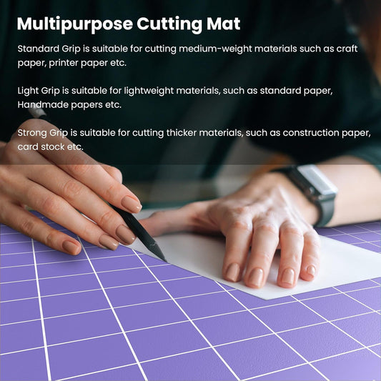 3 piece Cutting Mat for Cricut, Stronggrip Mat, 12"x12" Purple Plotter Mat, Adhesive Sticky Vinyl Cutting Mats for Cricut Maker 3 Explore Air 3/Air 2/ Maker Accessories