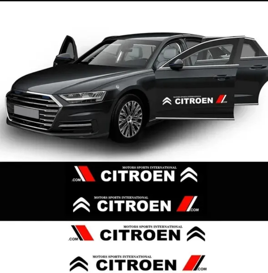 Fits Citroen  Side Racing Stripes Decals Car Stickers Vinyl Graphics