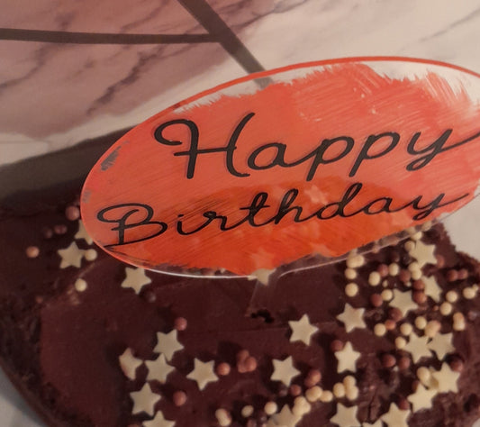 Personalised Acrylic Cake Topper - happy birthday