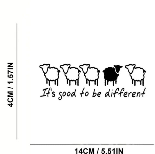 its good to be different sheep Decal Sticker For Car Van Window Bumper Caravan