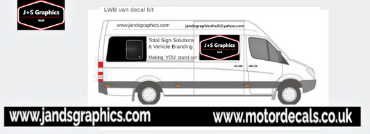 Custom Vehicle Graphics Kit, LARGE VAN Decals, Lettering, Sign Writing Business