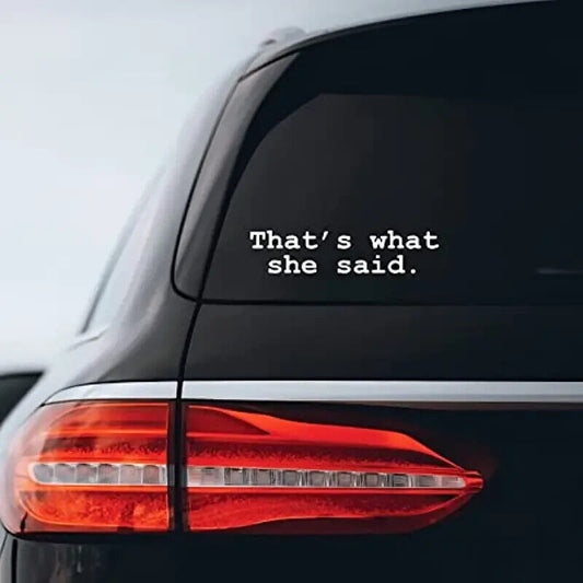 Thats What She Said Meme Decal Sticker For Car Van Window Bumper Caravan 4x4