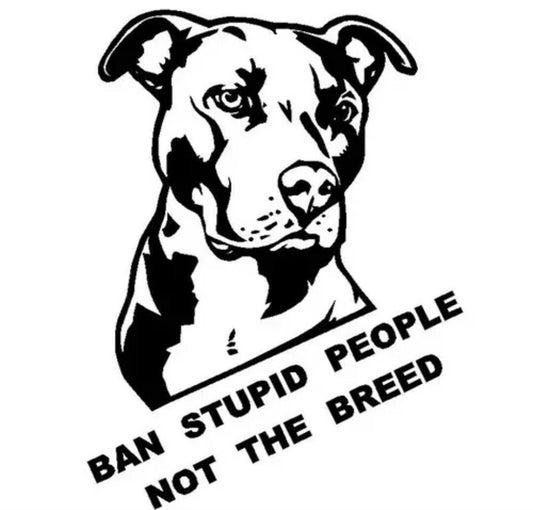 XL american Bully Pitbull Dog Ban The People Car Van Vinyl Sticker