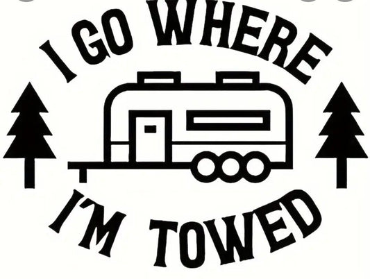 towed car window bumper sticker decal funny vinyl car van caravan camper DECAL CAMPER VAN CARAVAN / STICKERS / DECAL / GRAPHIC / COMPASS MOUNTAINS