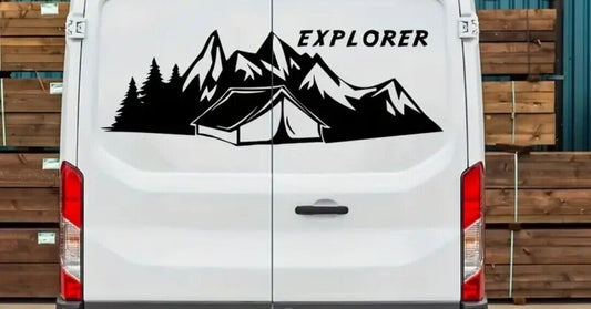 Camper Van Adventure Forest Motorhome Caravan Car Vinyl Sticker Graphic Decal