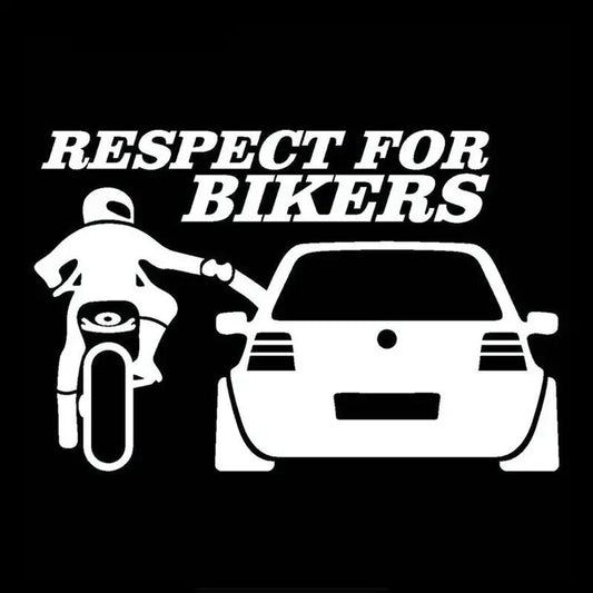 Respect for bikers car window bumper body vinyl sticker decal jdm 20 x 14 cm
