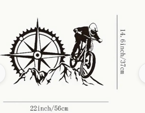 1x Mountain bike Vinyl Stickers Graphics Decals For Car Dirt Camper Van Caravan