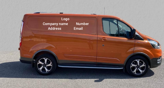 custom business van graphics full van