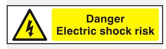 Warning danger electric shock sign