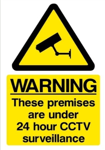 Warning 24hr cctv sign