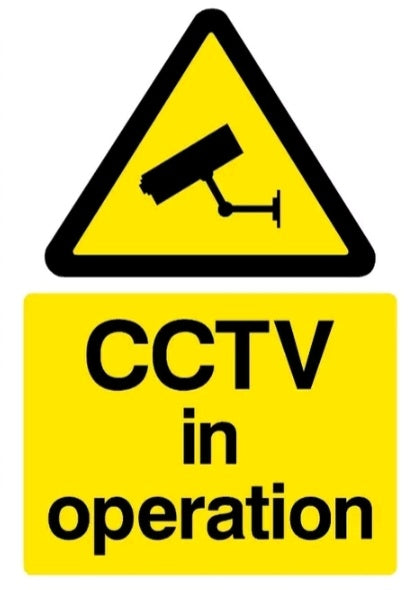Warning cctv in operation sign