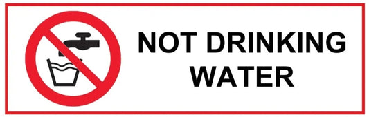 Prohibition Not drinking water sign