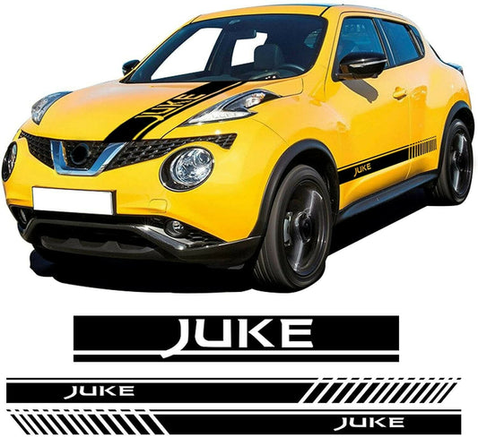 Nissan Juke Bonnet and side decals vinyl stripe