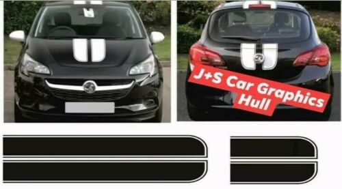 VAUXHALL CORSA LIMITED EDITION SPORT STRIPES BONNET,ROOF,BOOT STICKERS GRAPHICS,